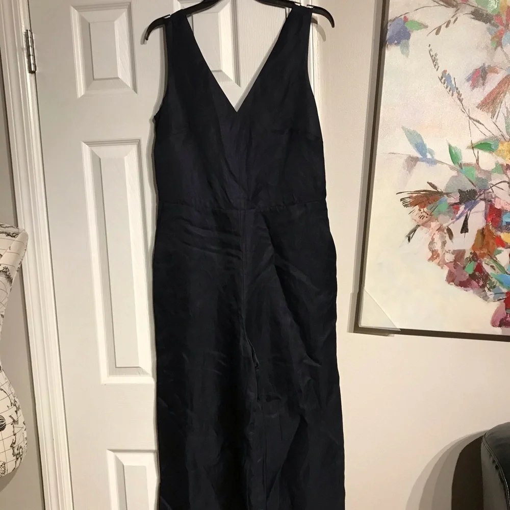 NWT Banana Republic Linen cutouts Bow knot tie open back crop wide pants 10